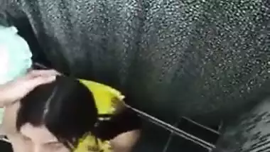 East Indian girl fucks in a bathroom in the Indian sex video