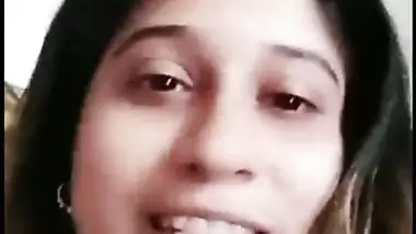 Beautiful wife shows boobs on video call to ex-lover