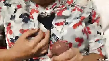 Mature aunty sucking dick of lover