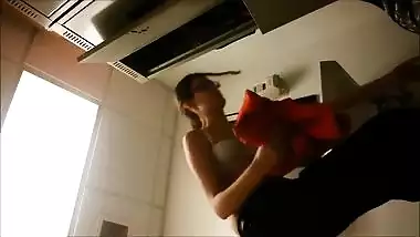 Nerdy Desi girl with nice XXX assets changes clothes in locker room