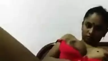 Brown-skinned Indian love slowly masturbates her XXX snatch in sex video