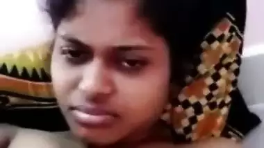 College girlfriend showing boobs on video call