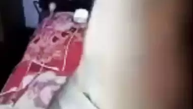 Naked girlfriend masturbating pussy on video call