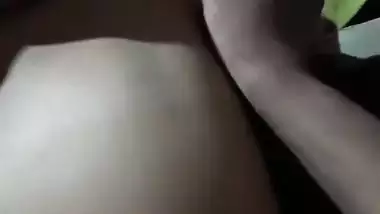 Husband pressing wife boob before sex at home viral MMS